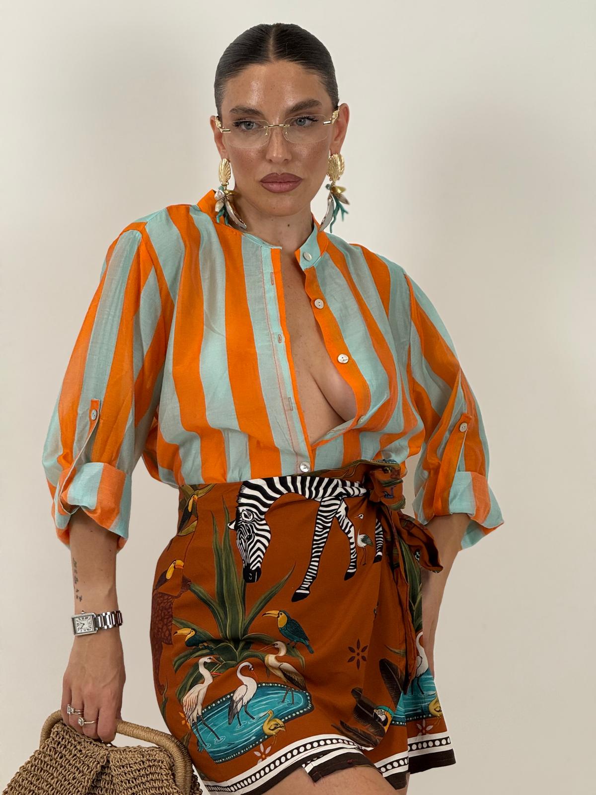 Camicia a righe TIFFANY&amp;ARANCIONE