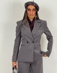 Tailleur CARA - Tailleur sartoriale gessato