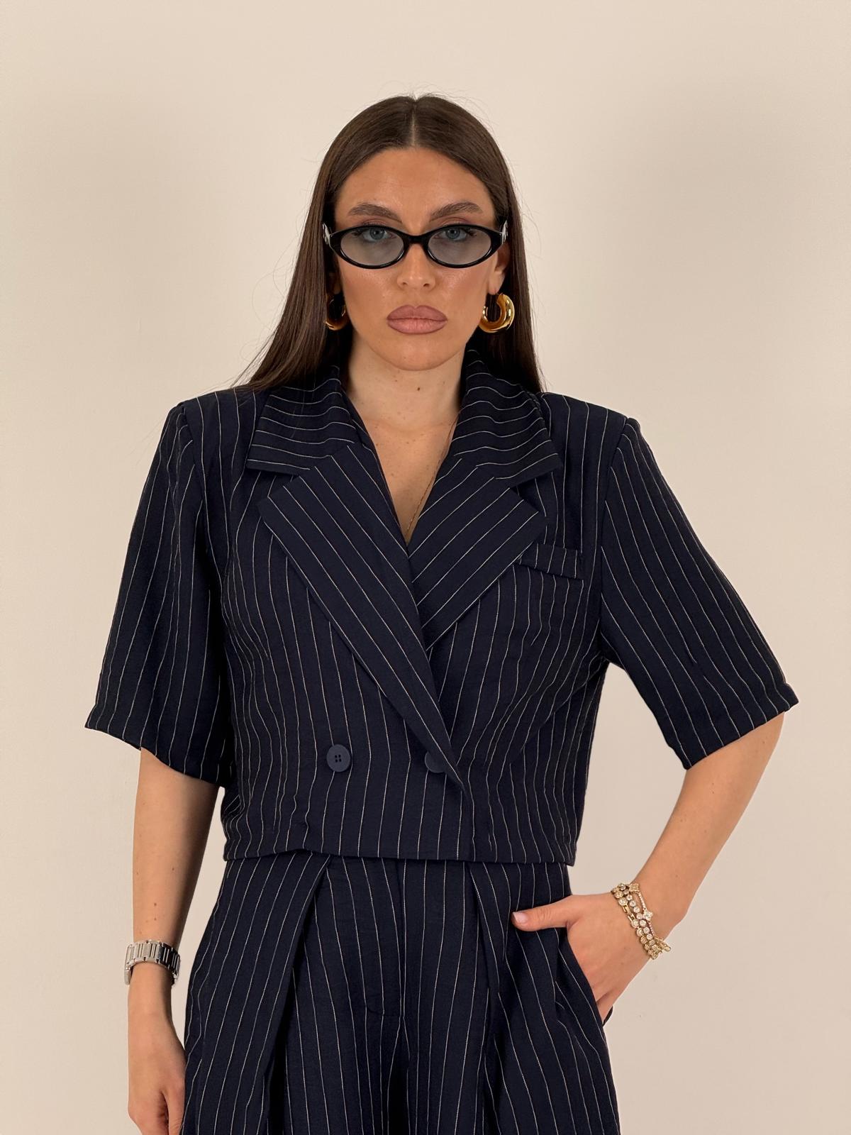 Tailleur PALMA - Completo giacca corta e pantalone gessato