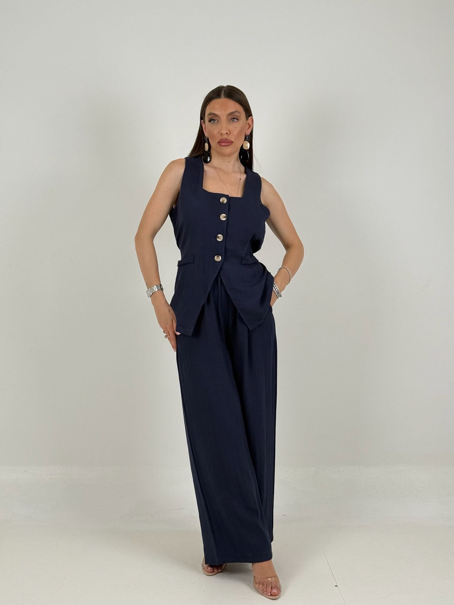Tailleur MACY - Completo gilet corto e pantalone