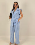 Tailleur JESSICA - Completo gilet e pantalone gessato