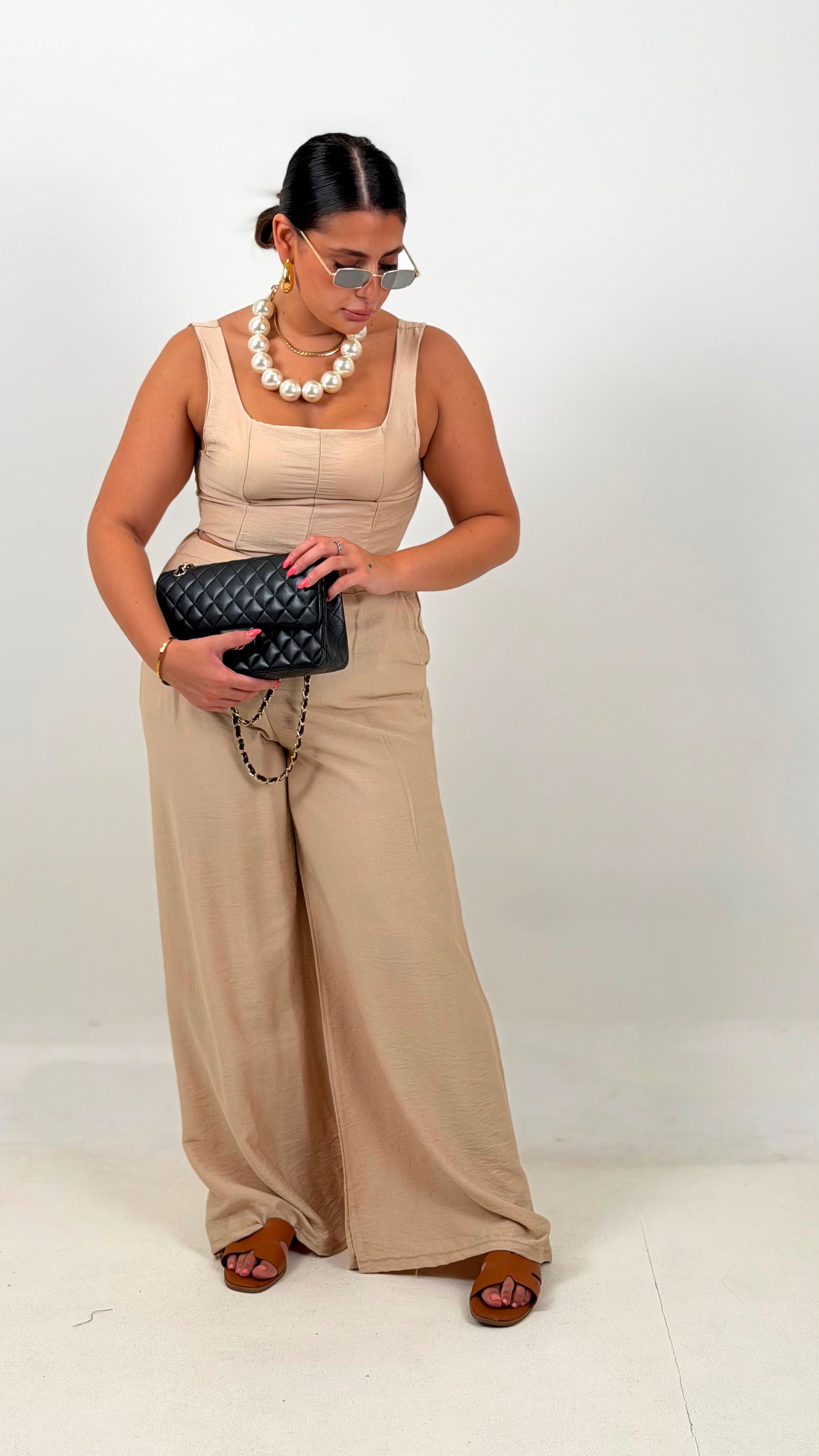CURVY Cordset HURI - Completo top e pantalone