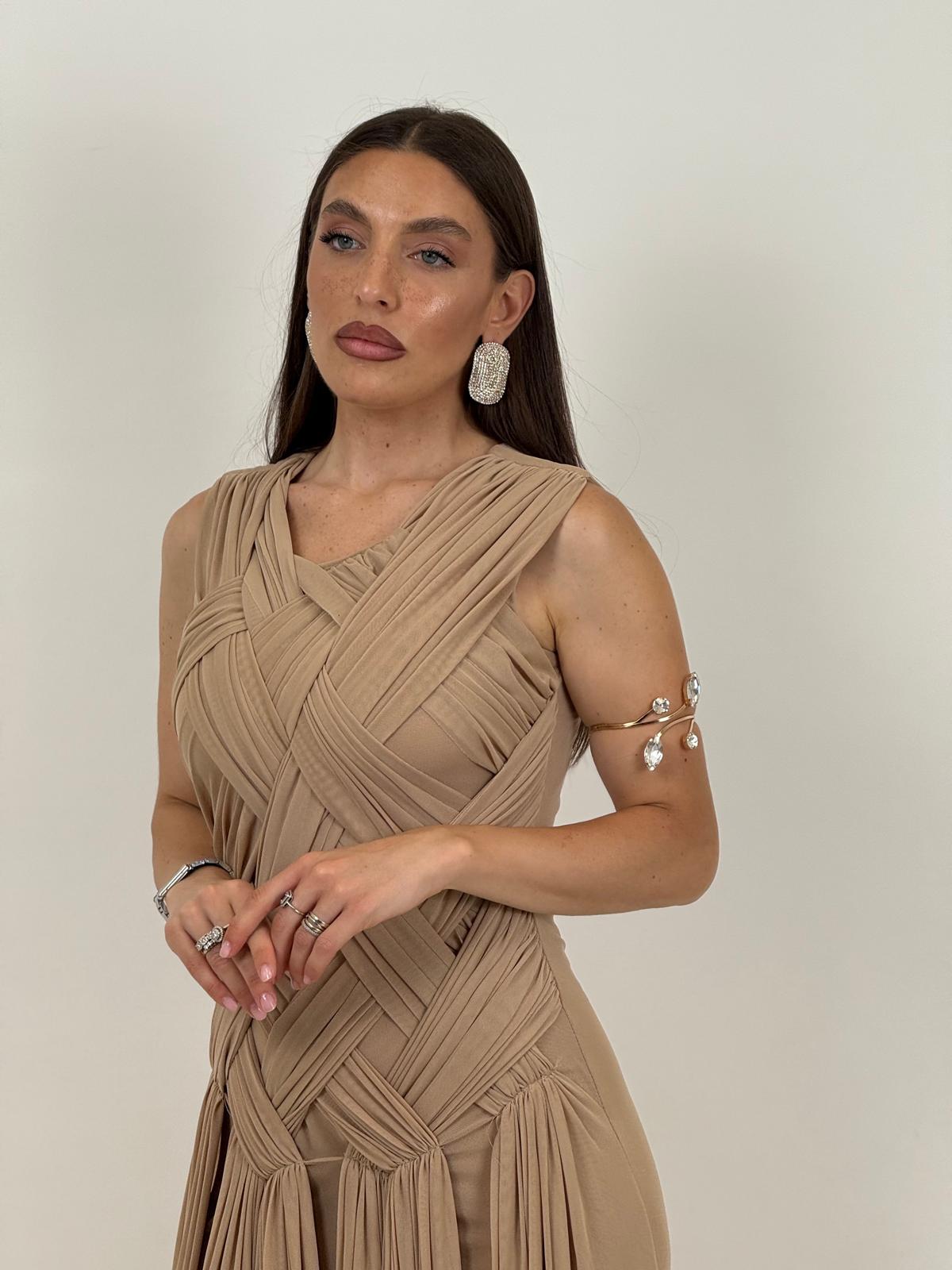 Abito FIONA - Abito lungo con corpetto ad intreccio - COLLEZIONE CHIC