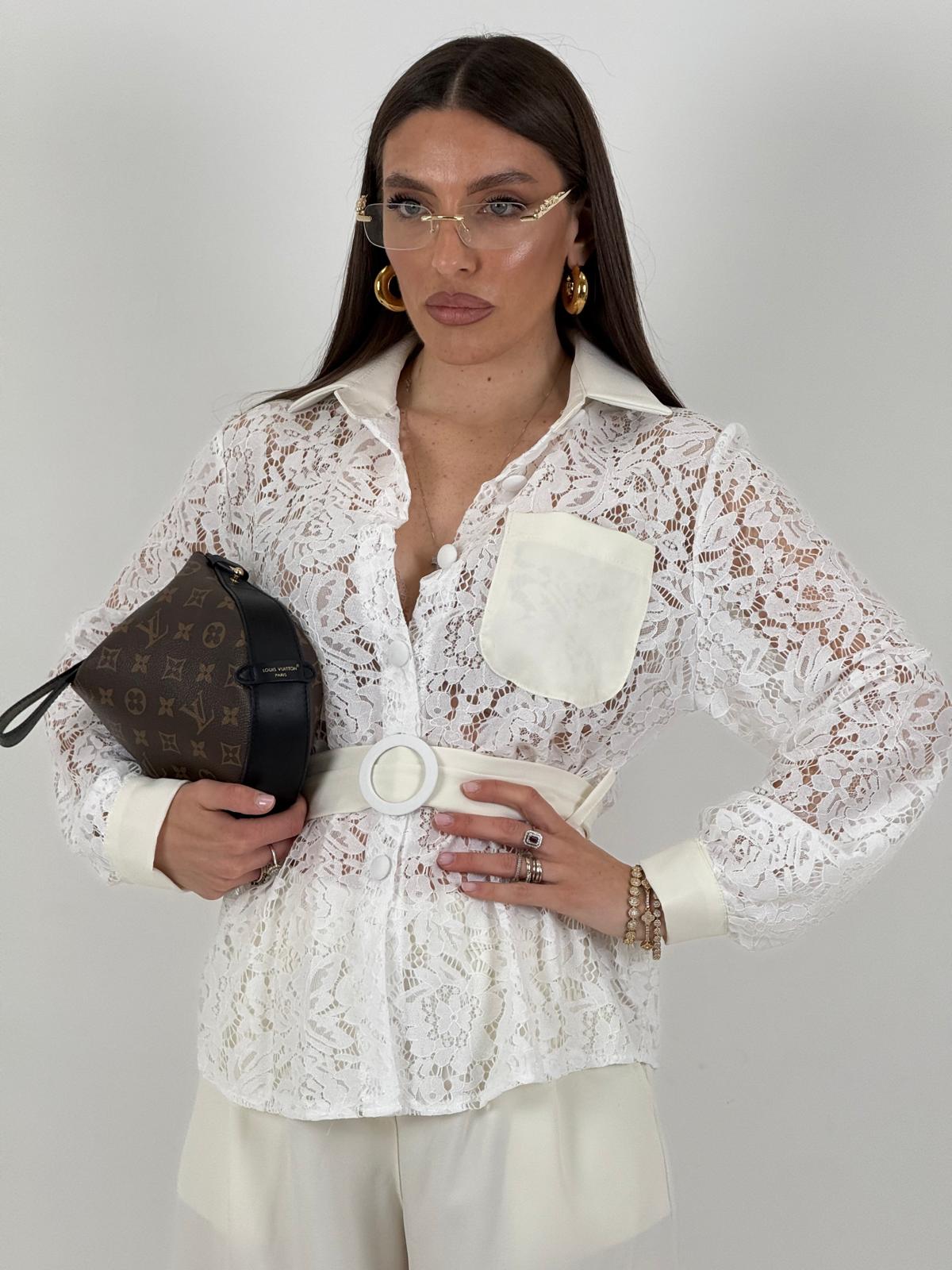 Cordset LOKA - Completo camicia in pizzo e pantalone