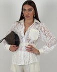 Cordset LOKA - Completo camicia in pizzo e pantalone