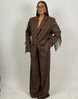 Tailleur ANGEL - Completo giacca con frangia e pantalone