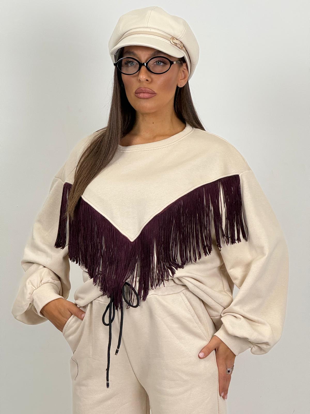 Tuta VALLIKA - Completo felpa con frange e pantalone