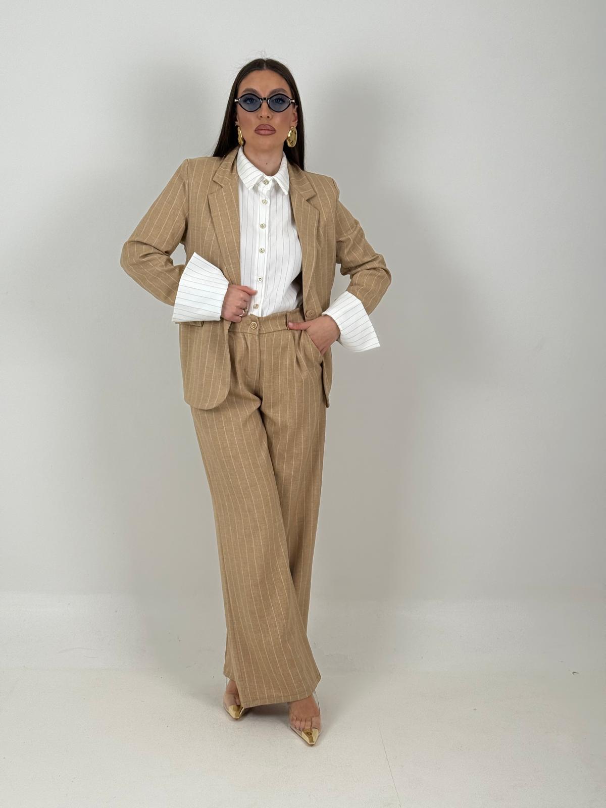 Tailleur ELEA - COMPLETO GIACCA E PANTALONE GESSATO