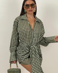 Cordset MARENA - COMPLETO CAMICIA E GONNA A QUADRI