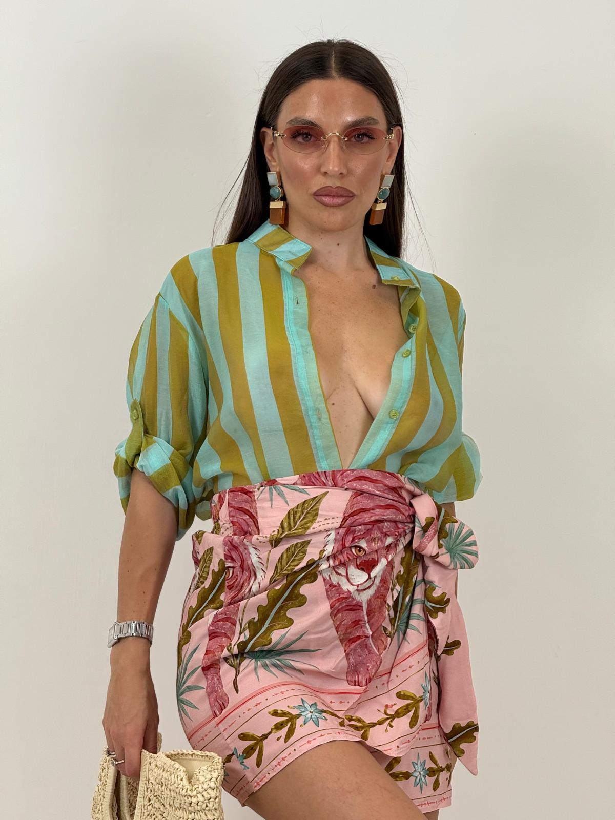 Camicia a righe MENTA&amp; VERDE