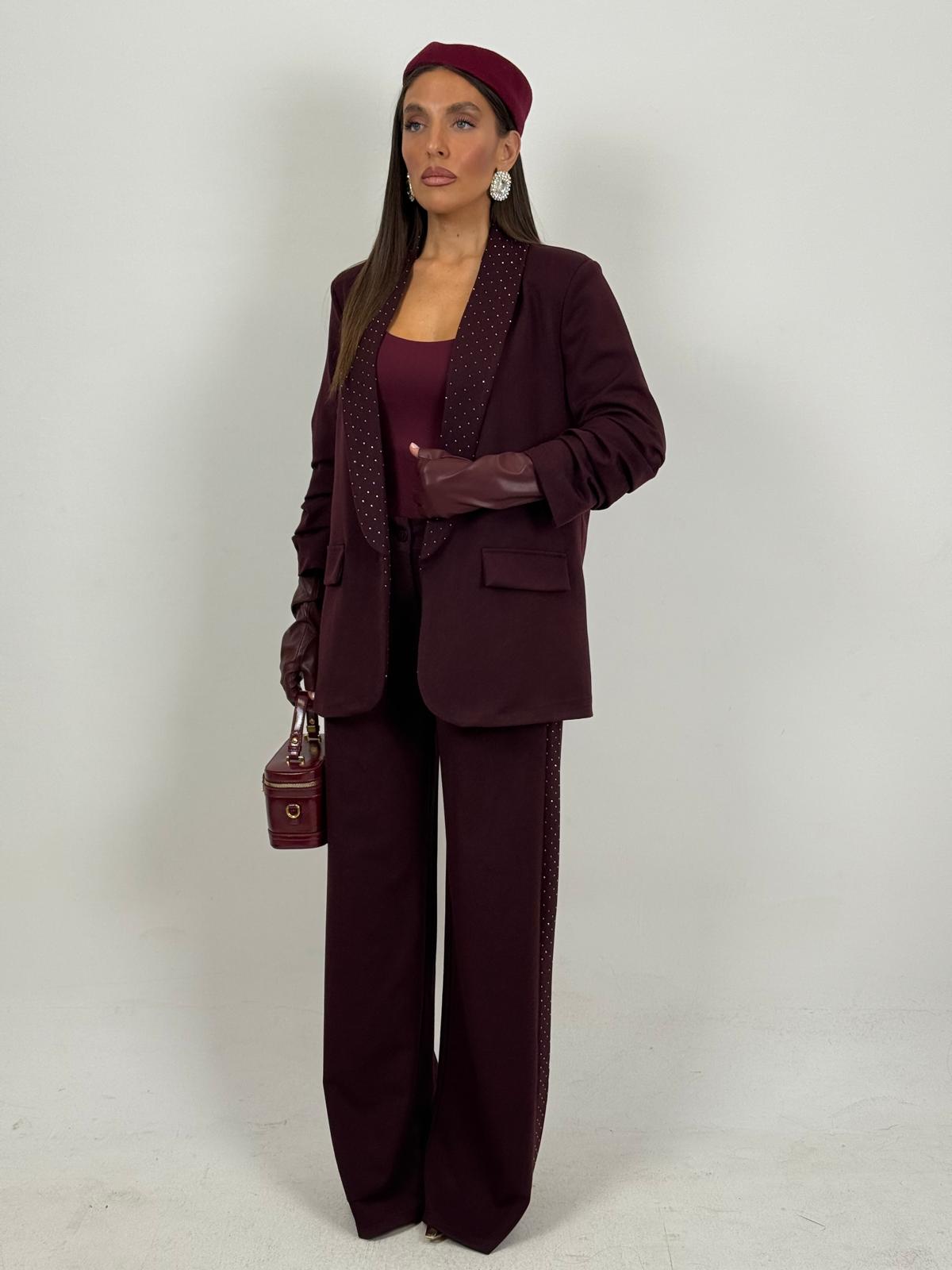 SALDO Tailleur DIAMOND - Giacca modello blazer e Pantaloni palazzo - top quality
