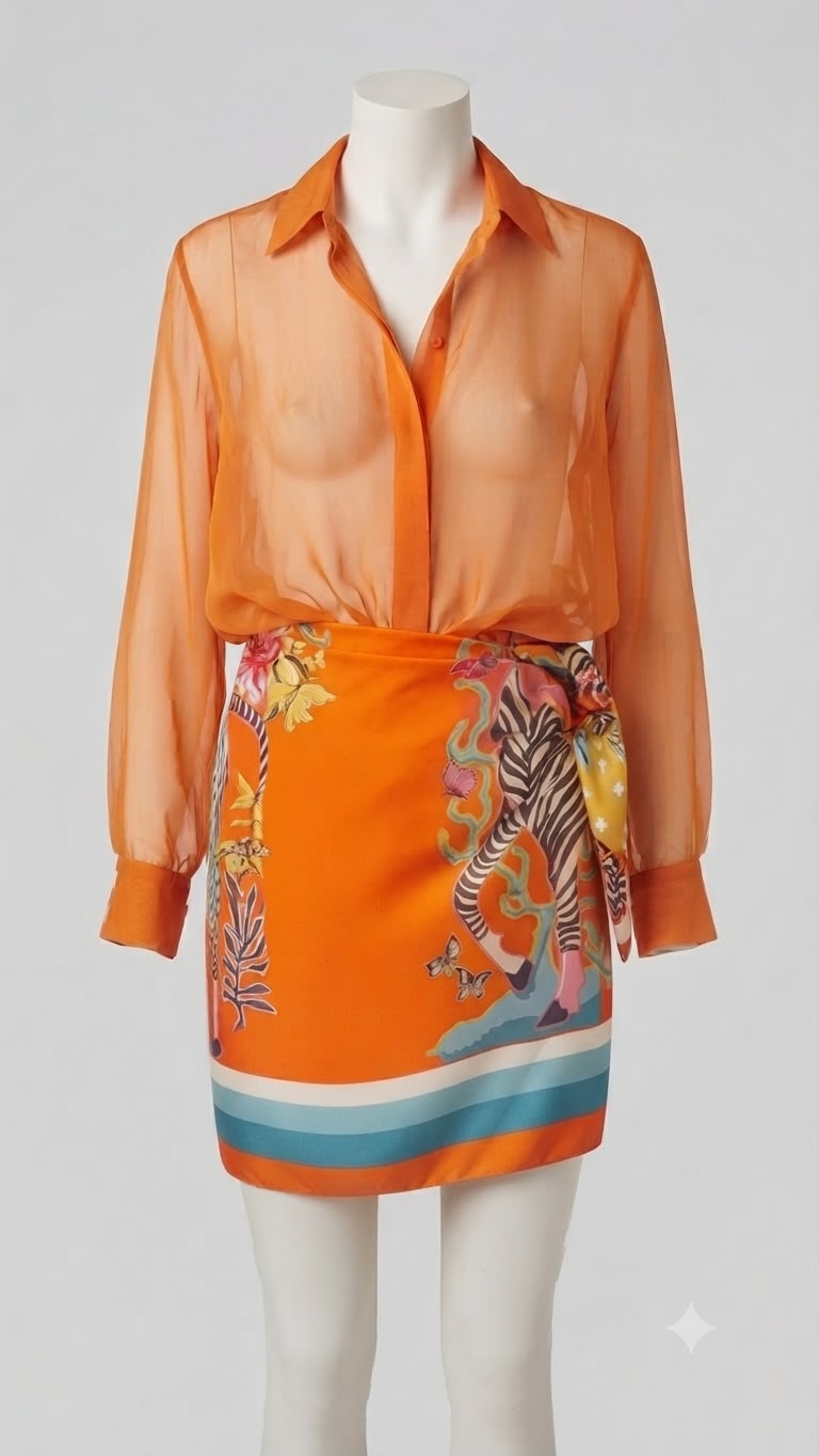 Gonna pareo ZEBRA ORANGE