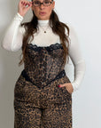 CURVY Corpetto SASY fantasia leopardata