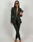 Tailleur DEBBY - tailleur sartoriale giacca bottone unico e pantalone
