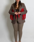 CURVY Giacca FLORA con frange