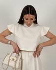 Cordset LOS ANGELES - completo top mezzo collo e pantalone