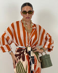Camicia a righe BIANCO& RUGGINE