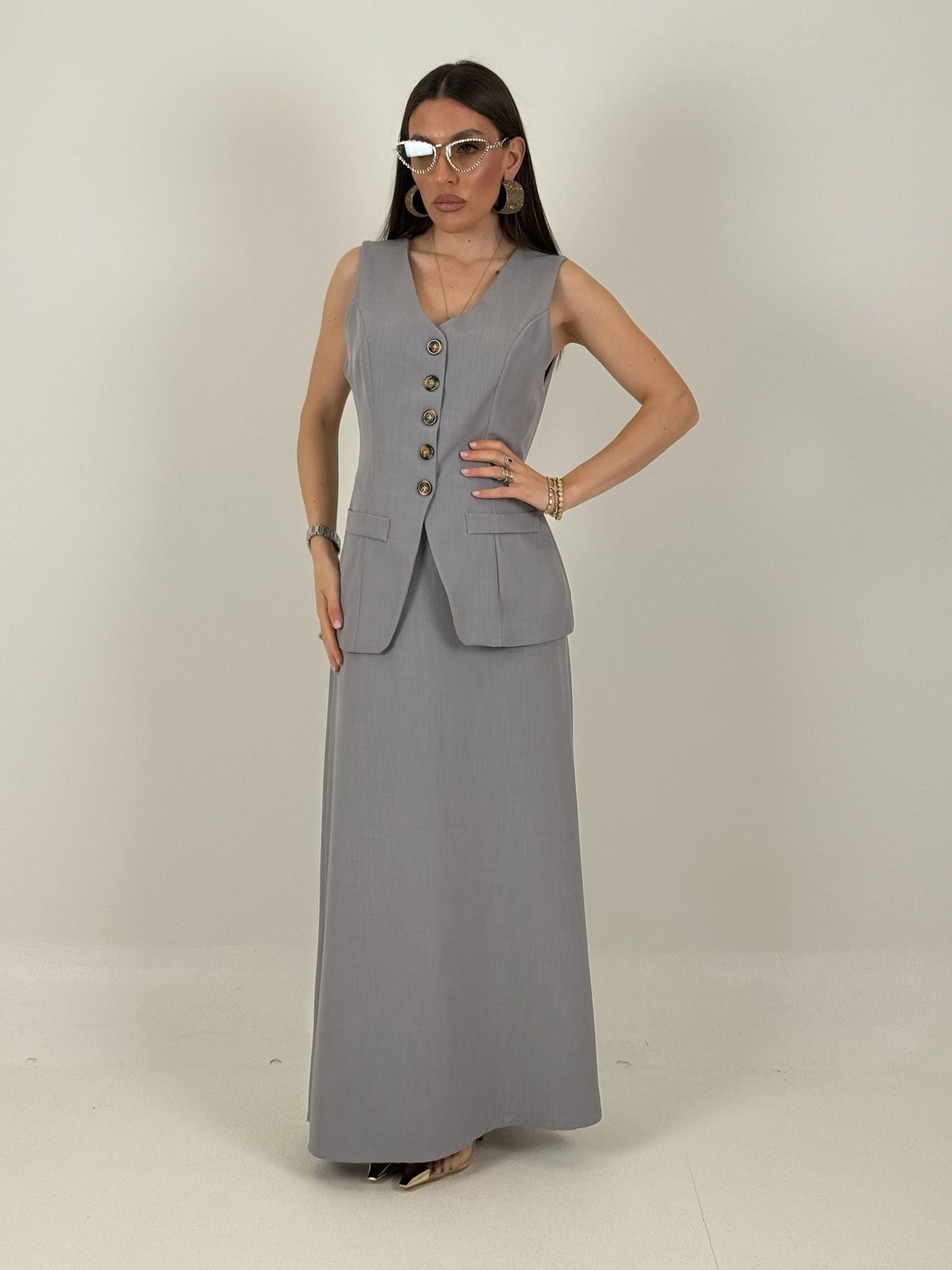 Cordset ALINA - Completo top e gonna lunga