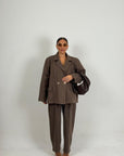 Tailleur LINA - Completo tre pezzi,giacca gilet e pantalone gessato