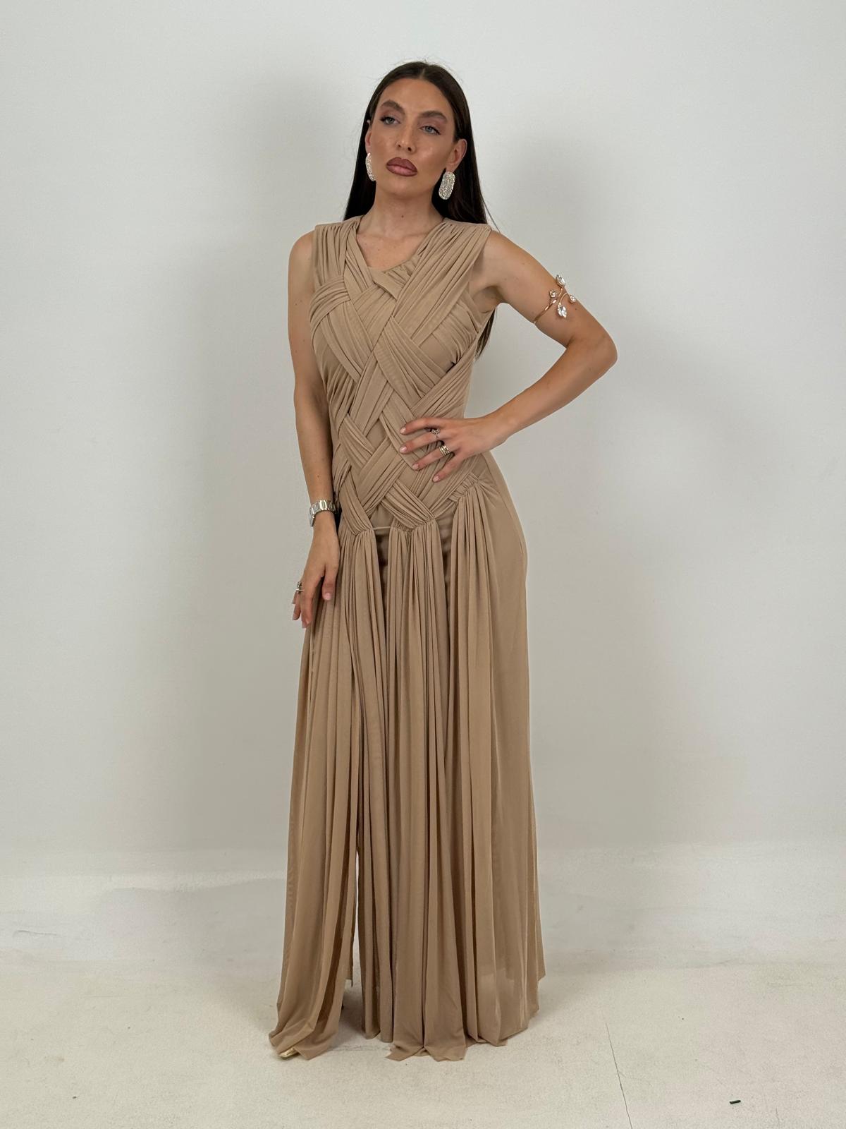 Abito FIONA - Abito lungo con corpetto ad intreccio - COLLEZIONE CHIC
