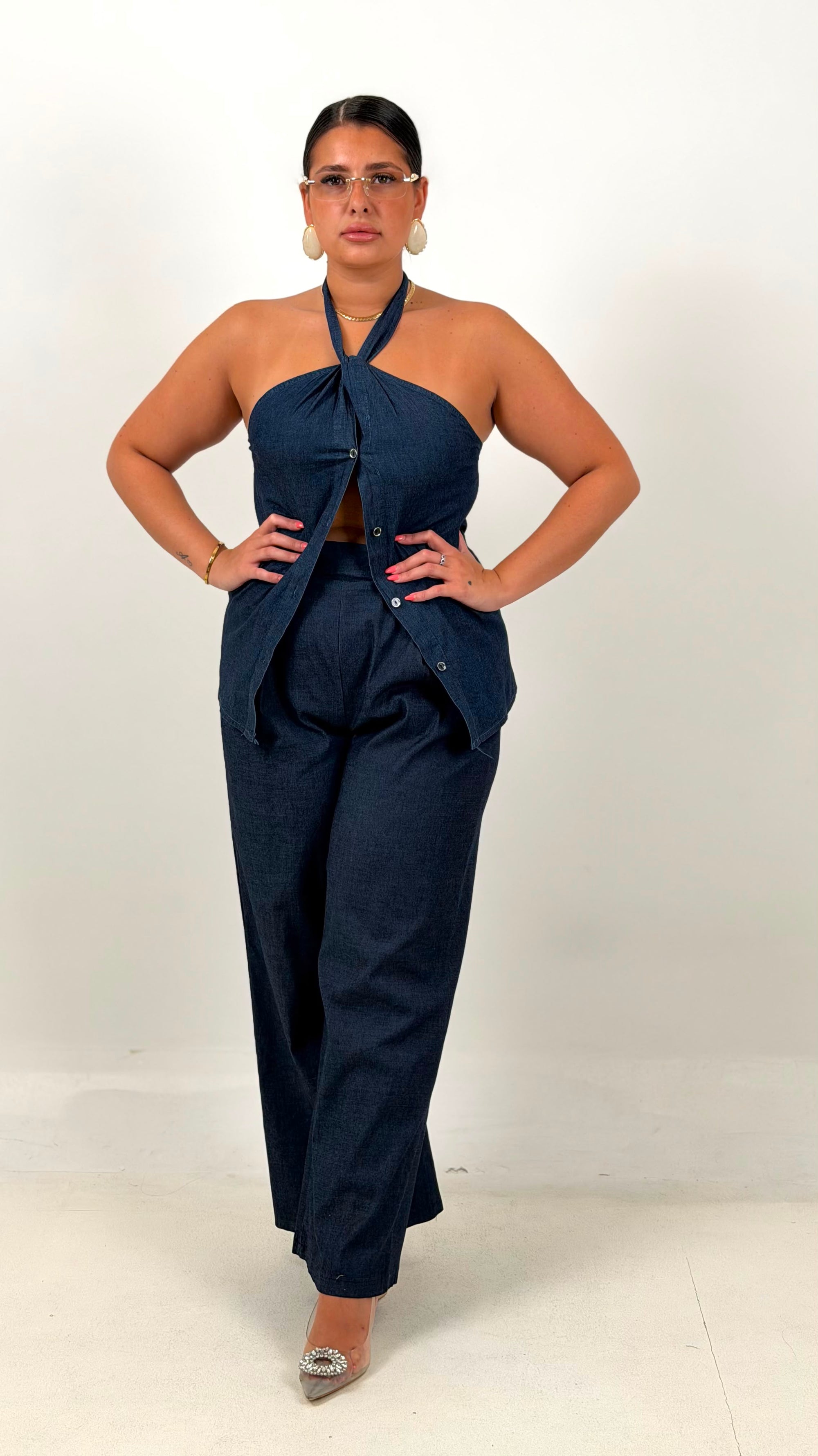 CURVY Cordset PERLITAS - Completo top e pantalone