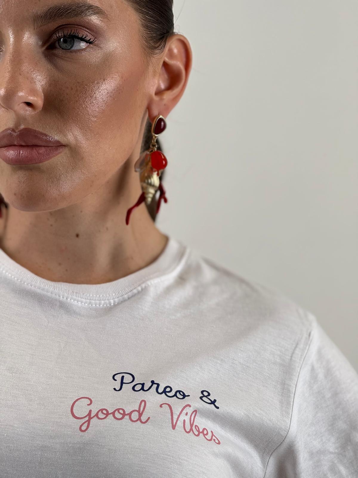 T-shirt in cotone PAREO &amp; GOOD VIBES
