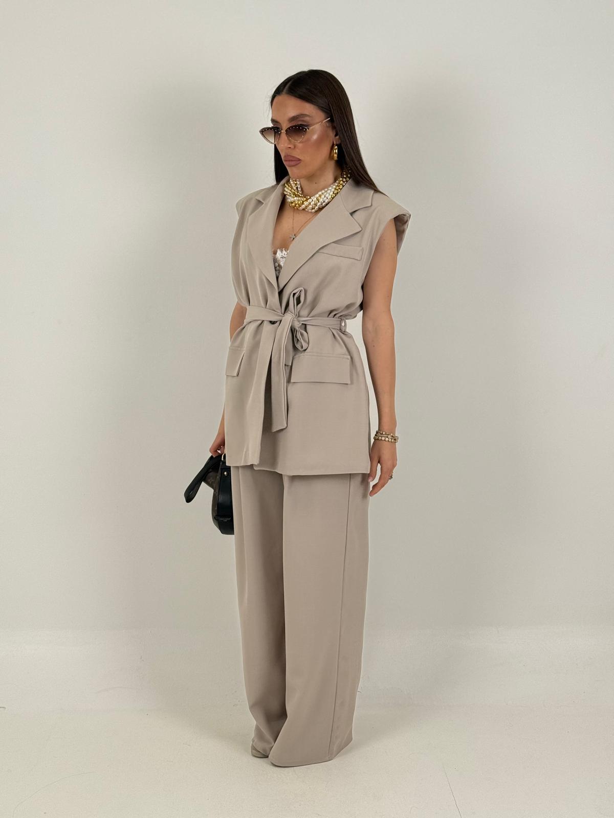 SALDO Tailleur DALILA - Completo gilet con cintura e pantalone
