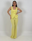 Tailleur ZAIRA - Tailleur sartoriale composto da gilet e pantalone a zampa