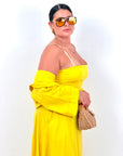 CURVY Cordset ISCHIA - completo composto da vestito longuette e camicia