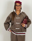 Cordset Sweta - Completo giacca con zip e pantalone
