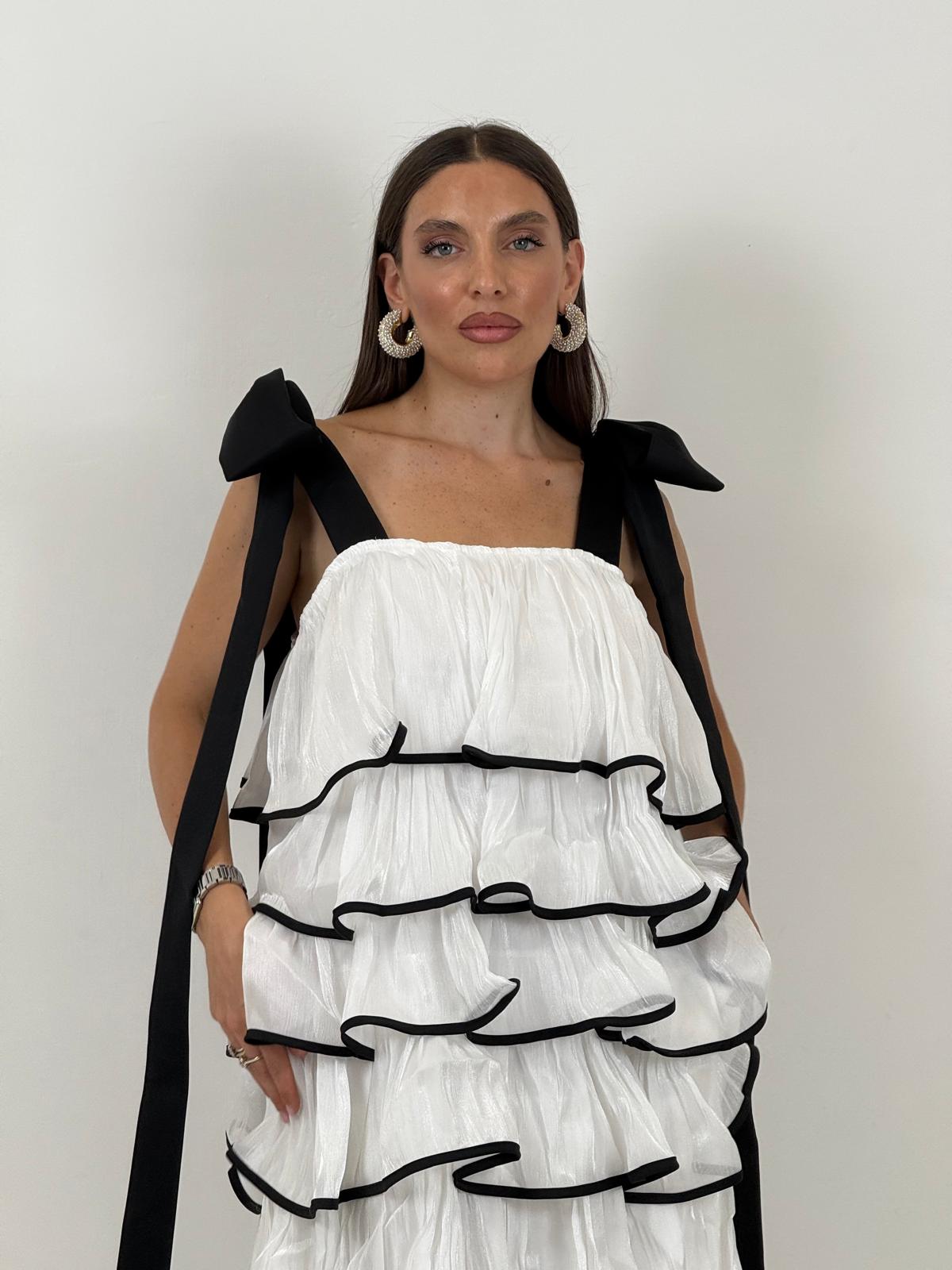 Abito HANNORA - Abito lungo con rouche - COLLEZIONE CHIC