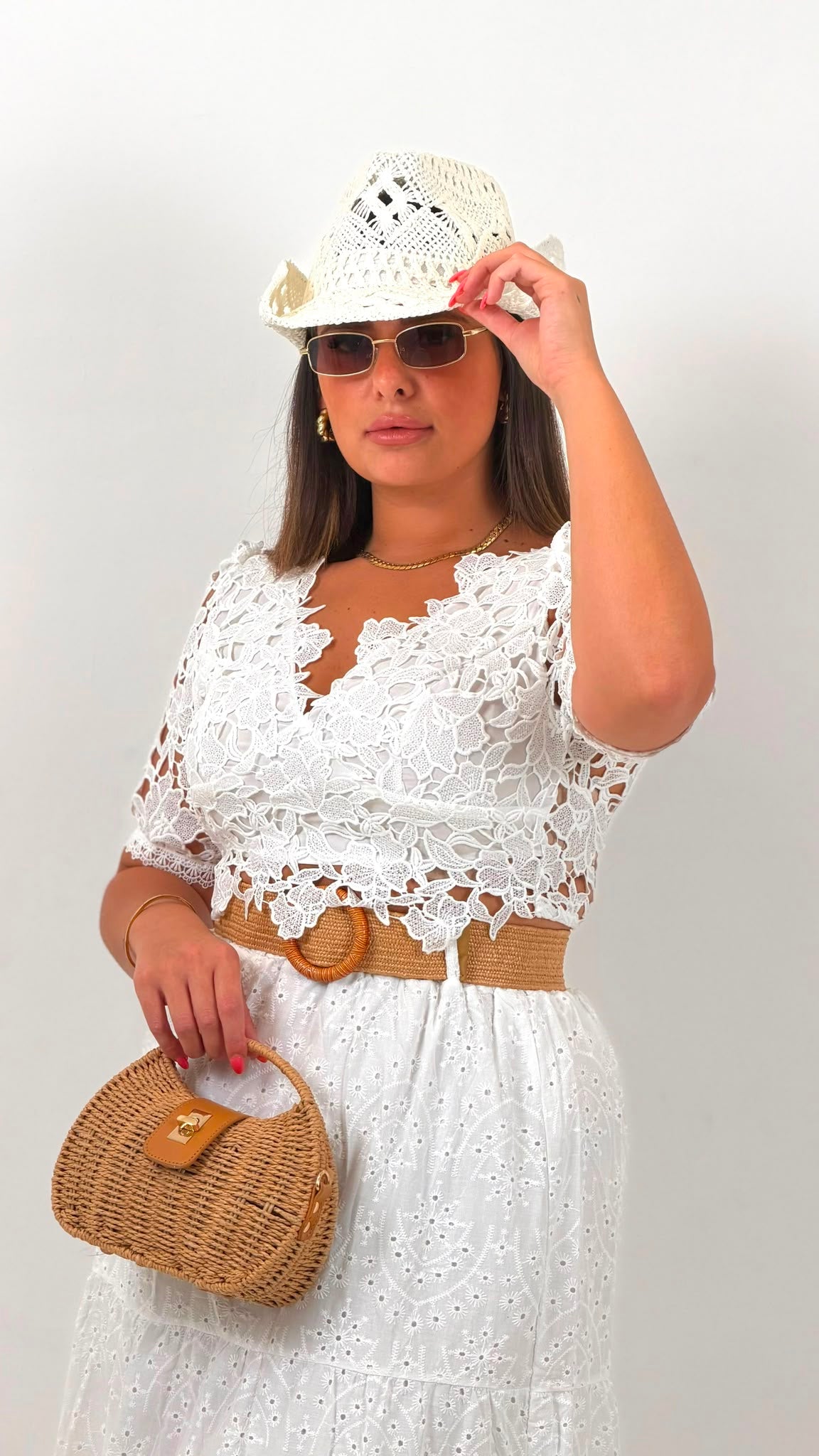 CURVY Top in pizzo NINA