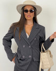 Tailleur MICKI - COMPLETO GIACCA E PANTALONE GESSATO