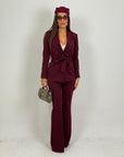Tailleur CLOE - Completo sartoriale giacca con cintura e pantalone