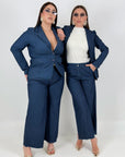 CURVY Tailleur JEANS - COMPLETO GIACCA E PANTALONE