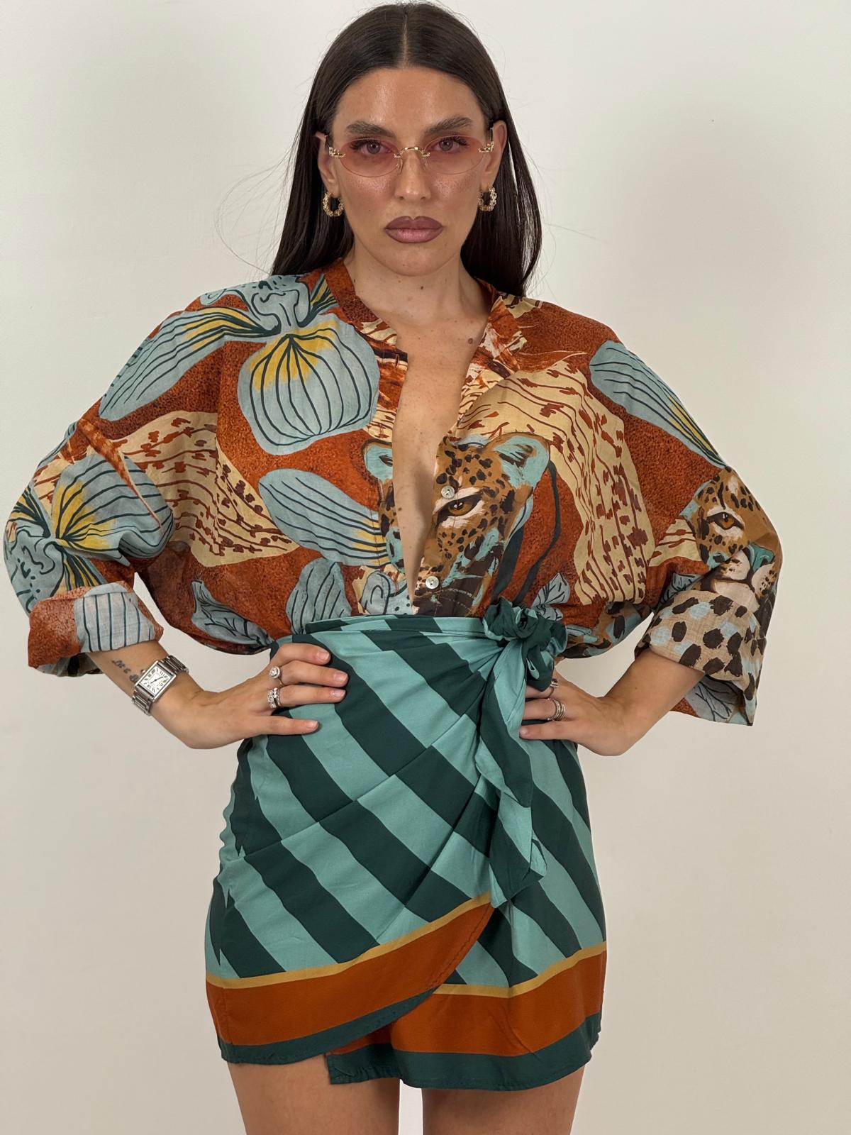 Cordset AMAYA - completo camicia e gonna pareo