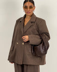 Tailleur LINA - Completo tre pezzi,giacca gilet e pantalone gessato