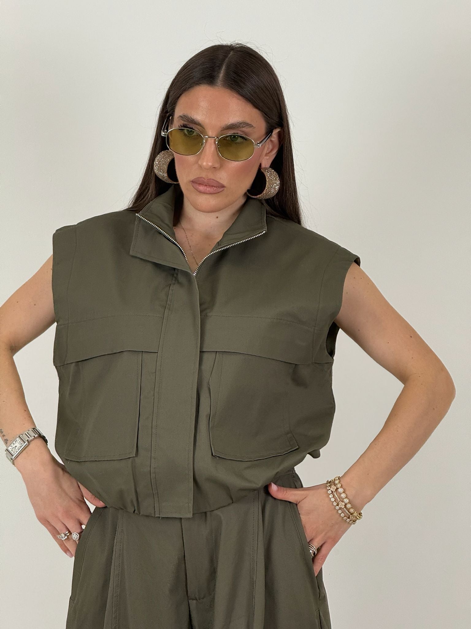 Cordset ALIX - Completo Just west gilet corto e pantalone