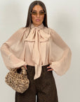 Camicia LIDIA Velata con fiocco