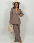 Tailleur MICKI - COMPLETO GIACCA E PANTALONE GESSATO