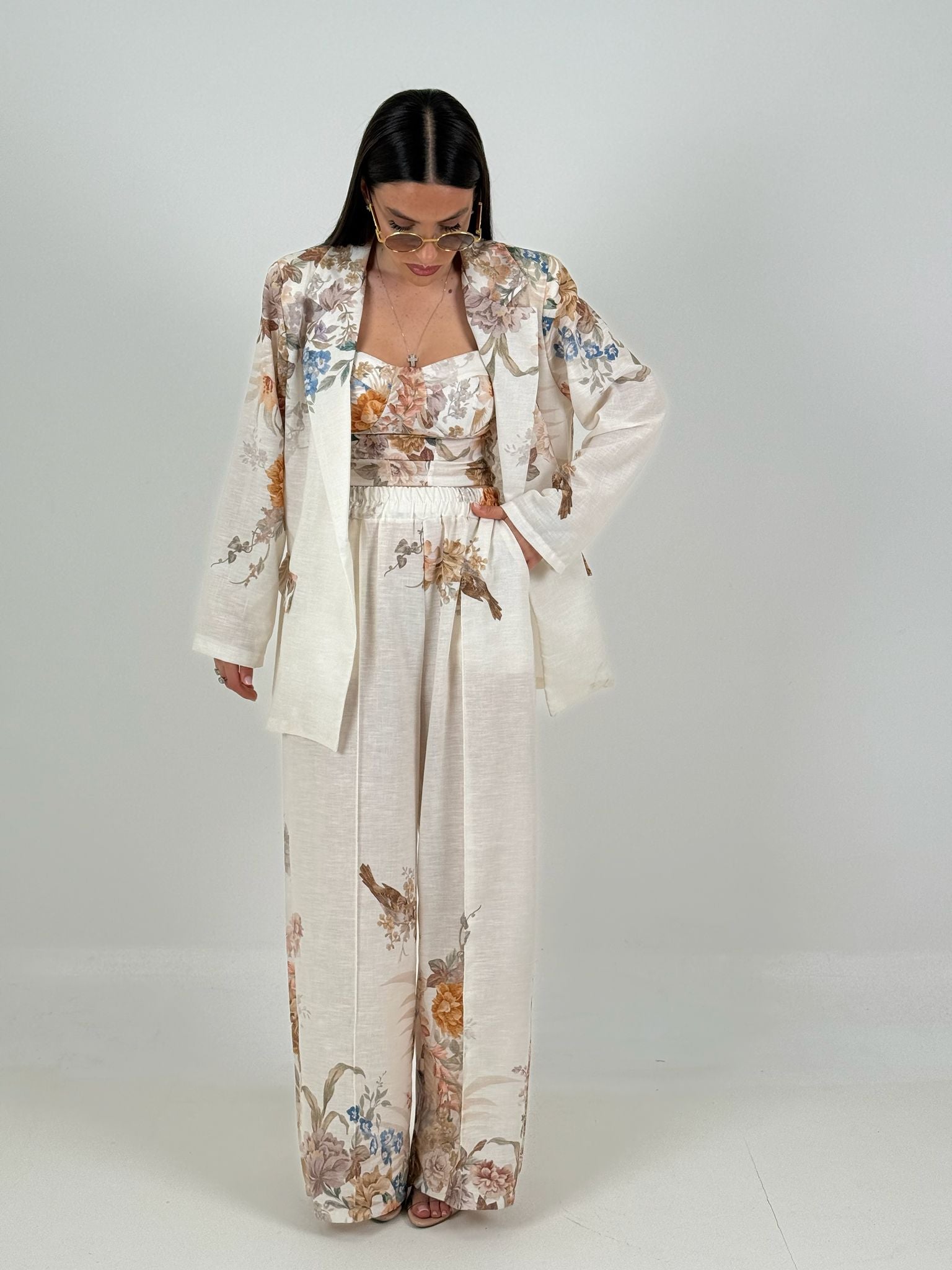 Tailleur MARIASOLE - tailleur tre pezzi semil lino