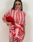 Camicia a righe ROSA&CORALLO