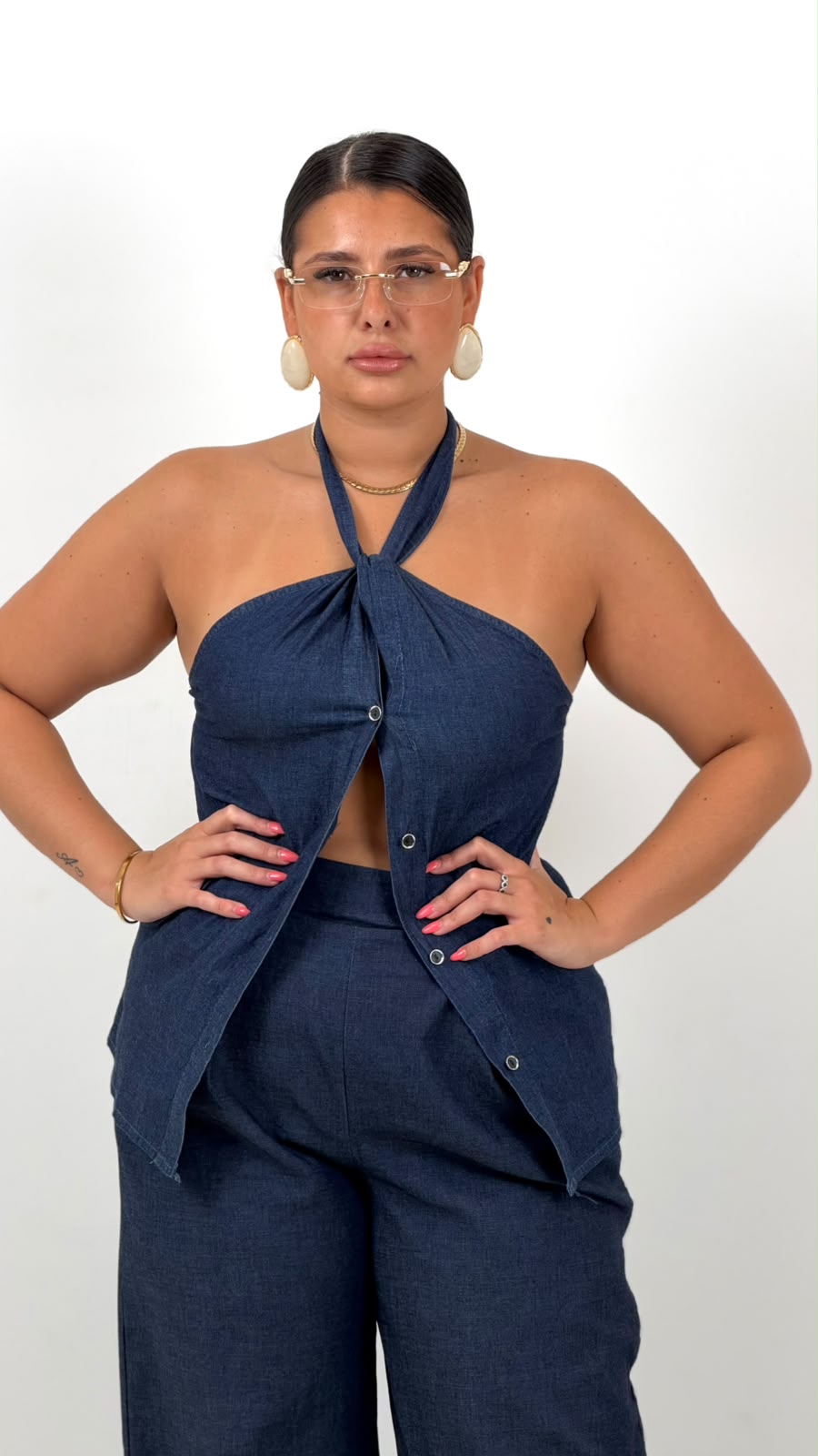 CURVY Cordset PERLITAS - Completo top e pantalone