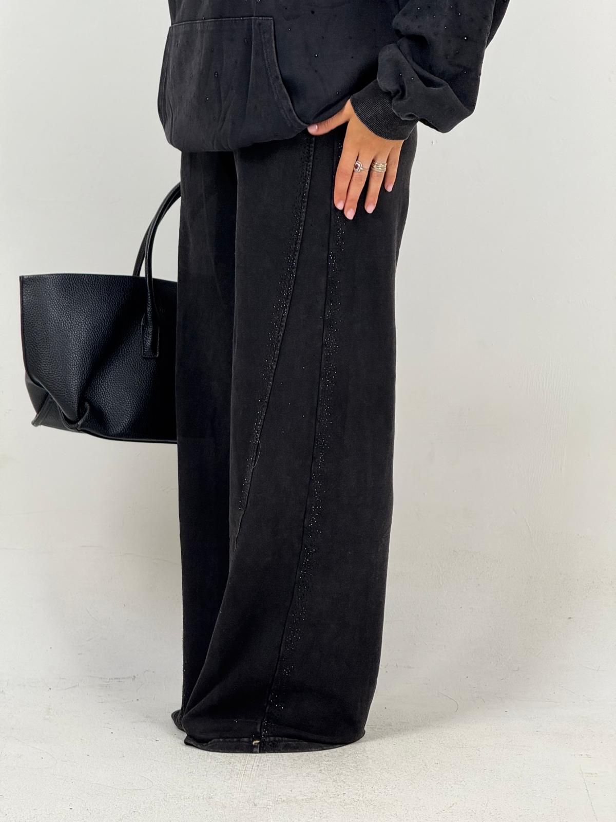 Tuta NOIR - Completo felpa con cappuccio e pantalone