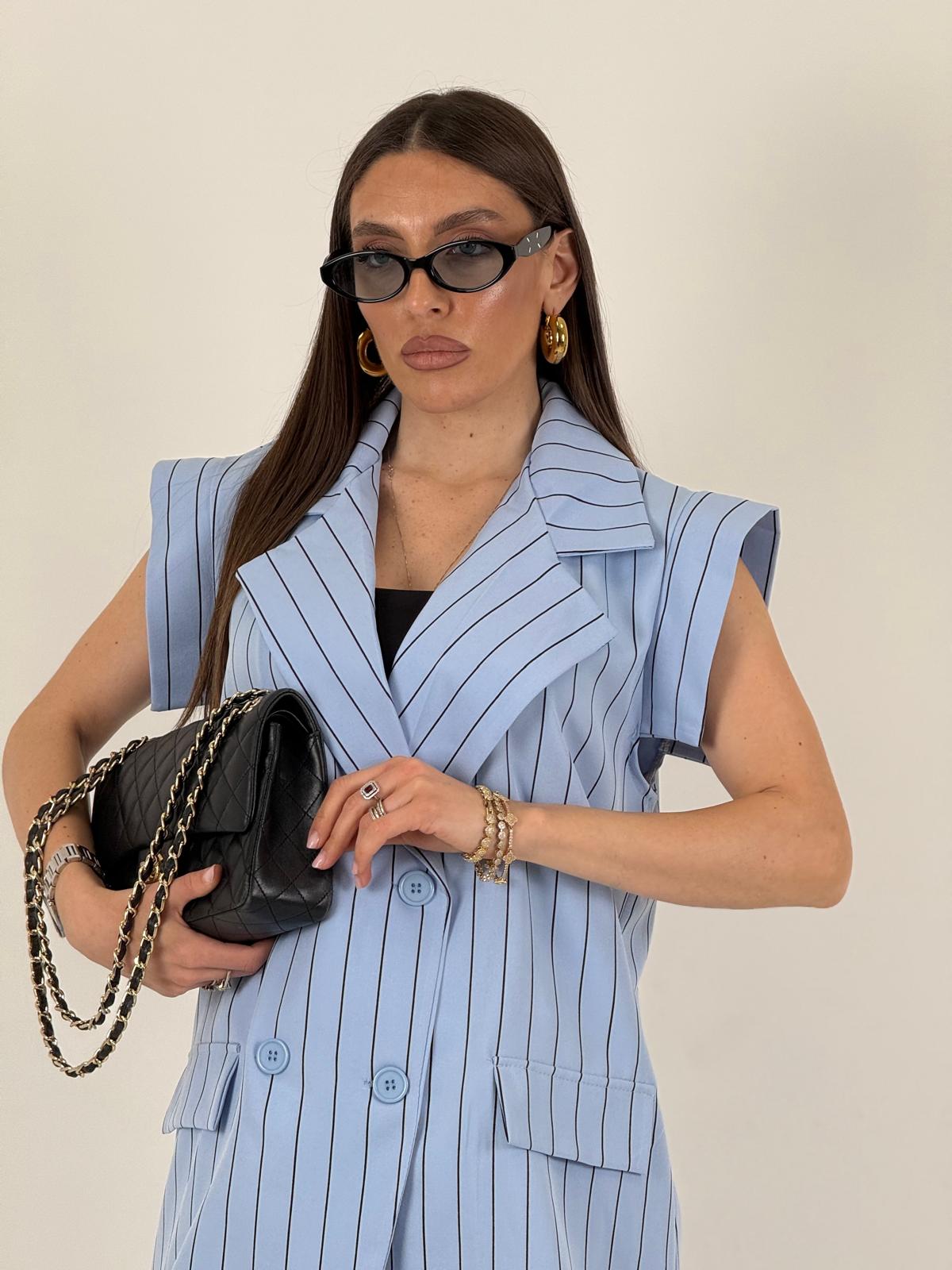 Tailleur JESSICA - Completo gilet e pantalone gessato