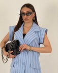 Tailleur JESSICA - Completo gilet e pantalone gessato