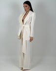 SALDO Tailleur ASTRID - Completo giacca con piume e pantalone