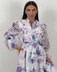 Saldo ABITO VIOLET - Abito lungo a fantasia COLLEZIONE CHIC