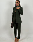 Tailleur DEBBY - tailleur sartoriale giacca bottone unico e pantalone