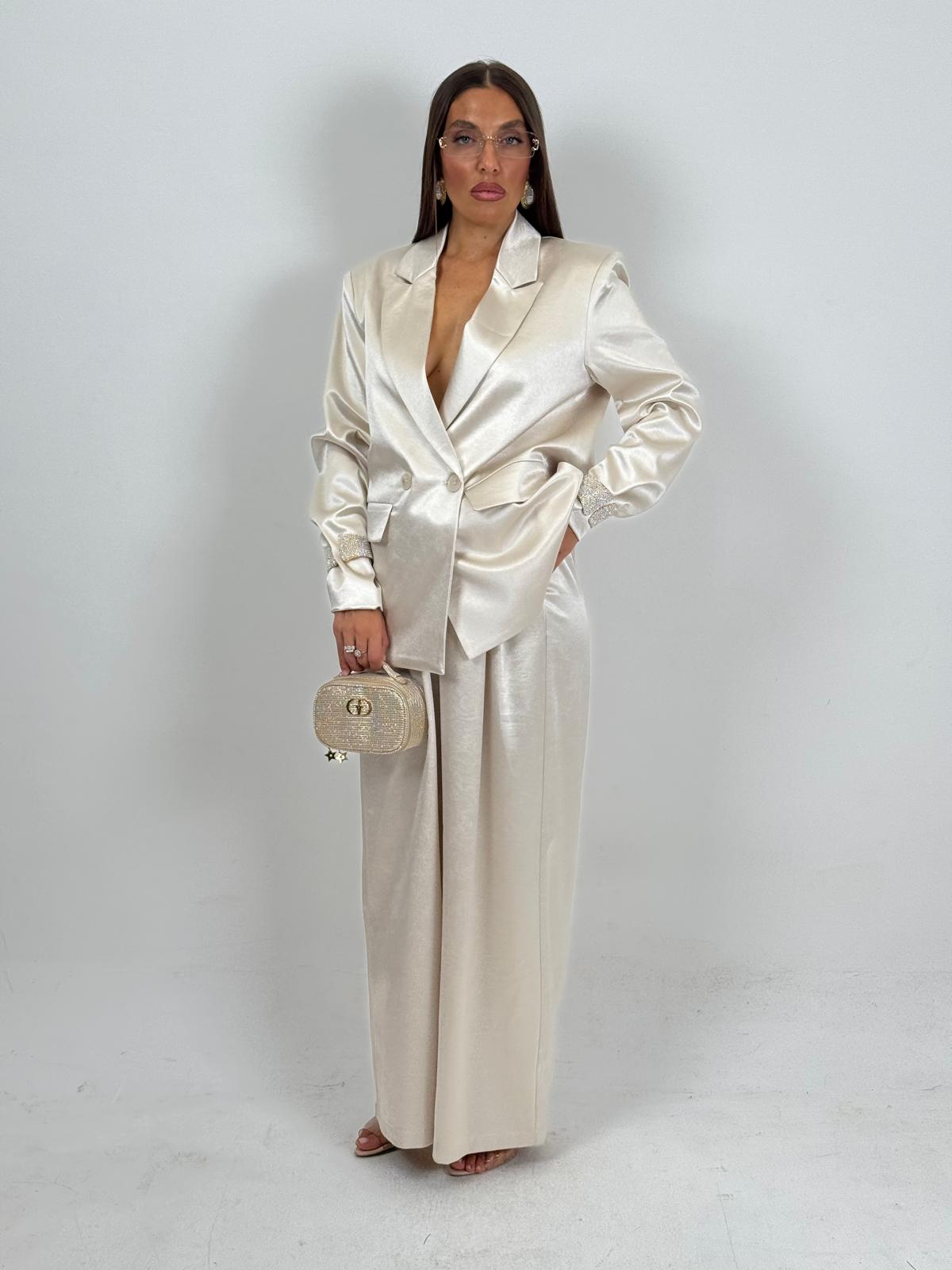 Tailleur TRECY - Completo giacca e pantalone effetto raso